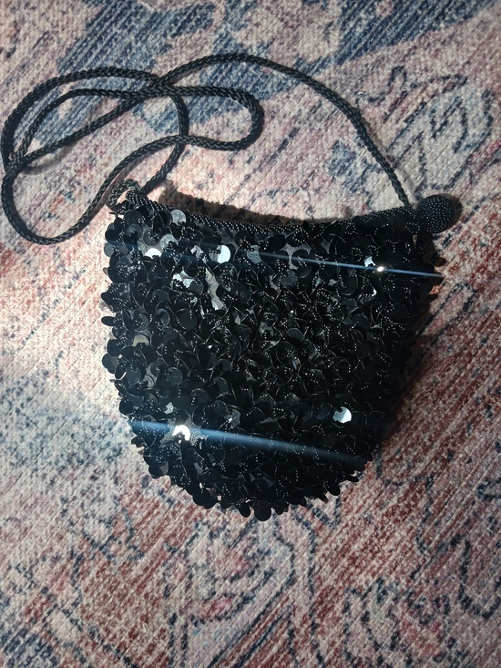 Lancome Handbags - Lancome Black Sequin Crossbody Bag